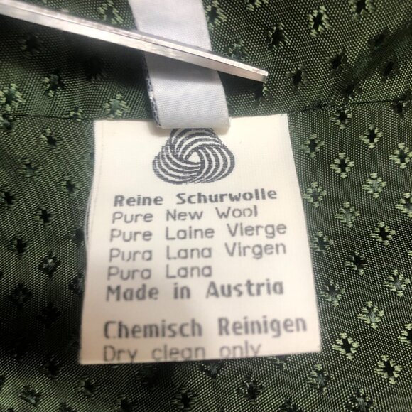 GIESSWEIN Made in Austria Pure New Wool Green Jacket Coat with hood size M(10)US - Picture 6 of 14